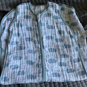 Blue Elephant Patterned Kids Bodysuit